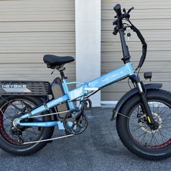 HEYBIKE Mars 2.0 750 Watts Fat tire Folding Electric Bike In Blue