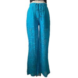 Lace drawstring pants