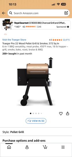 Traeger Pro 22 Wood Pellet Grill & Smoker