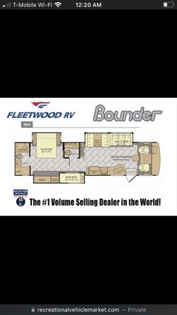 2018 fleetwood Bounder 36 feet bunk beds Thumbnail