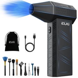 EUKI Compressed Air Duster-150000RPM Electric Air Duster, Cordless Rechargeable 