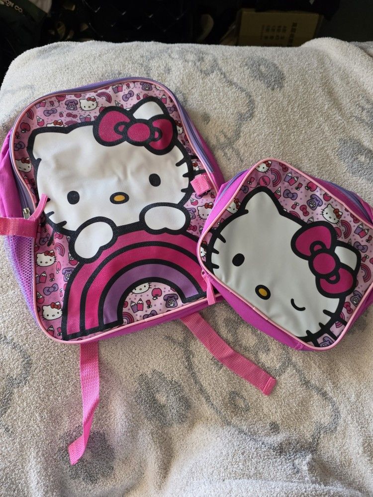 Hello Kitty Backpack/lunch Bag