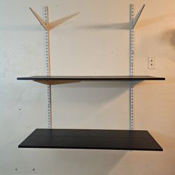 2 Pcs Twin Rail Upright Wall Shelving System