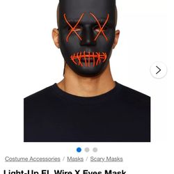 Light-Up EL Wire X Eyes Mask
