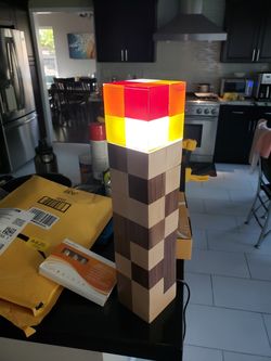 Hand made torch lamp from minecraft (dimable)