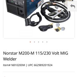 Norstar M200-M 115/230 Volt MIG Welder