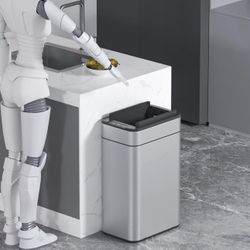 ELPHECO Kitchen Trash Can 60 Liter / 16 Gallon Automatic Trash Can with Butterfly Lid, Motion Sensor Garbage Can for Kitchen, Office, Living Room, Out