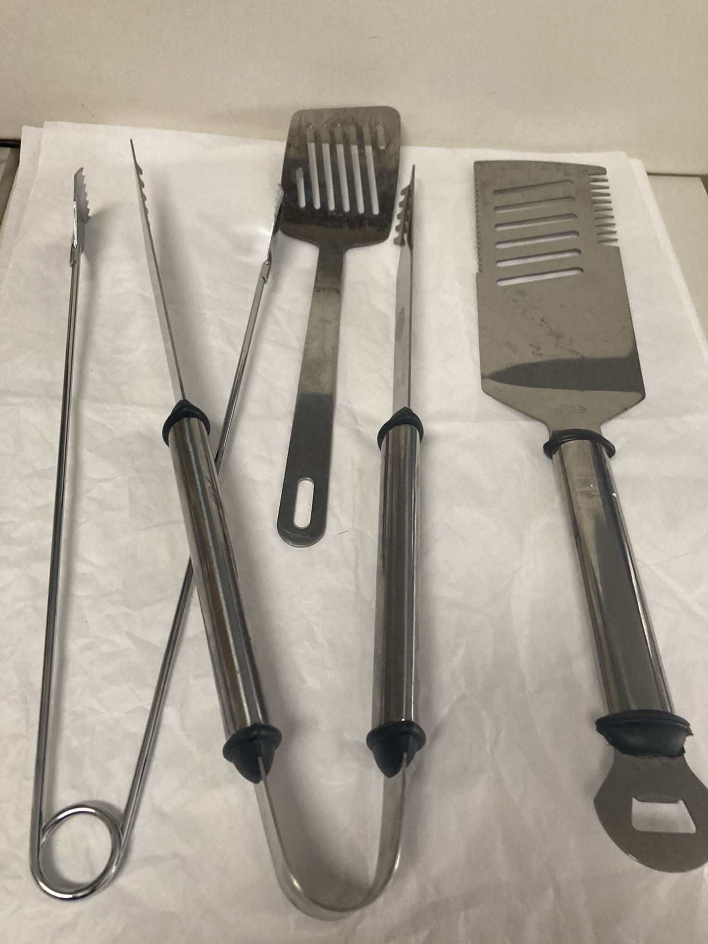 Stainless Steel Lot Of Bbq Grilling Utensils 