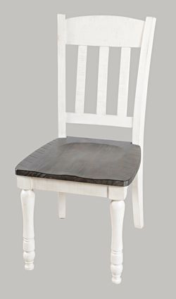 Madison County Vintage White Slatback Chair (Set of 2)