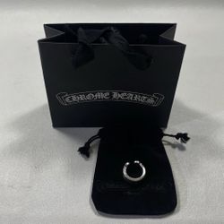 Chrome Hearts Scroll Banner Ring 8.5 Rare HTF Jewelry Unisex