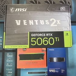  5060 Ti, 32 gb Ram, 2TB nvme.. make offer on PACKAGE, needs to go 