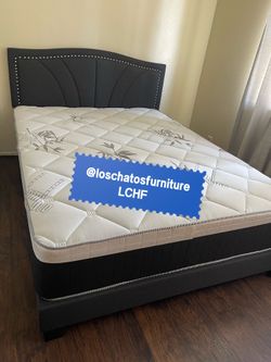 Queen size bed frame and mattress