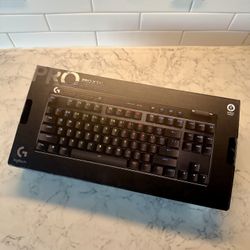 Logitech G PRO X TKL LIGHTSPEED Wireless Gaming Keyboard, Clicky, Black - NEW ! 
