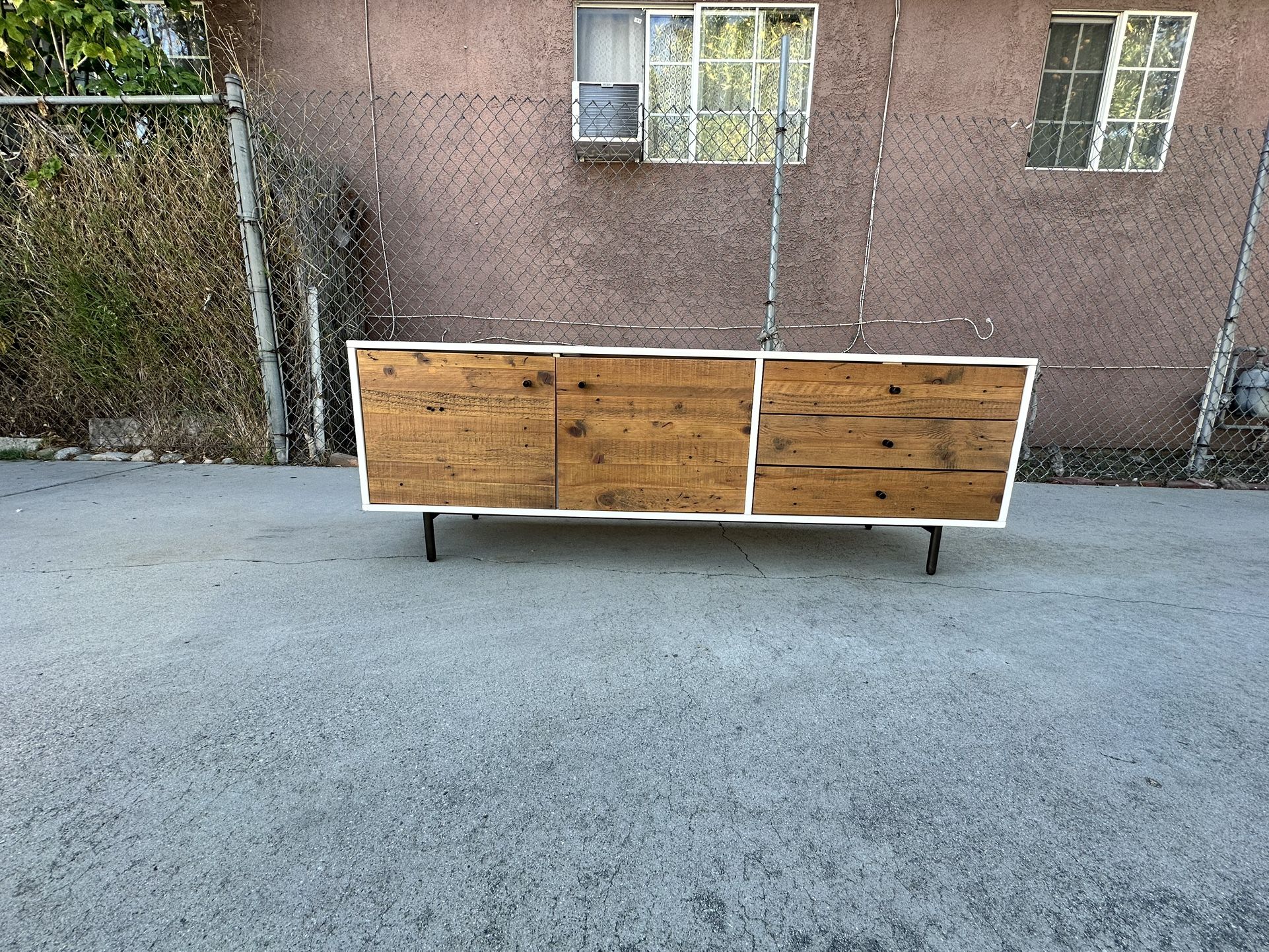 West Elm Mid Century Modern Media Console Entertainment Center Tv Stand Cabinet Sideboard Credenza.