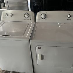 Ge And Amana Set Washer And Dryer / Working Perfect/ 1 Month Warranty 