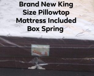 Brand new king size pillowtop mattress included box spring.