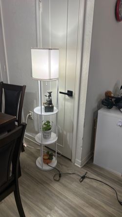 Shelf with lamp