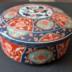 Vintage Porcelain IMARI Japanese Jubako Bento Box/Trinket Box