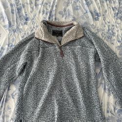 True Grit Light Blue fuzzy jacket - size large