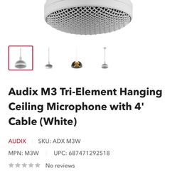 Hanging Ceiling Mic White 