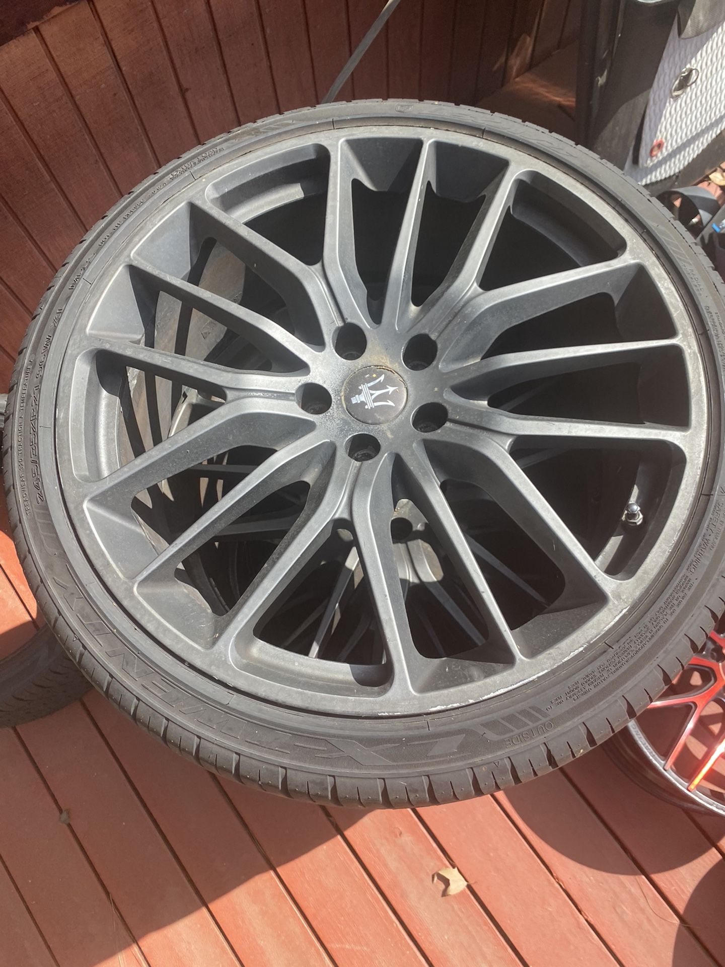 MASERATI RIMS OEM WITH NEW TIRES