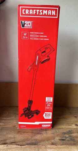 CRAFTSMAN 20-volt Max 10-in Straight Cordless String Trimmer Edger Capable 1.5 Ah (Battery and Charg