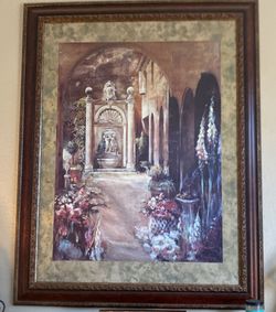 Large Vintage Wooden Canvas