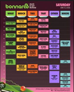 Bonnaroo tickets (2) - Saturday GA