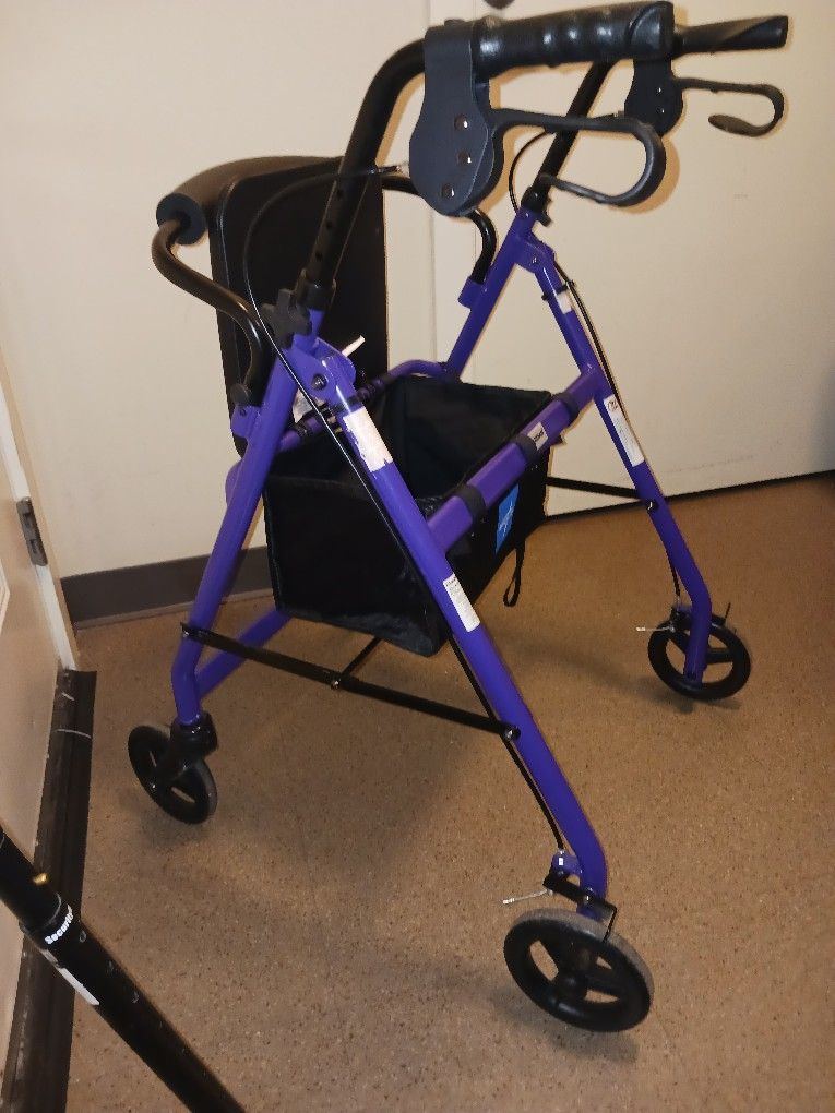 Brand New Never Used Medline Walker Purple Extremely Rare Great Purple