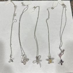 Silver Butterfly Necklaces