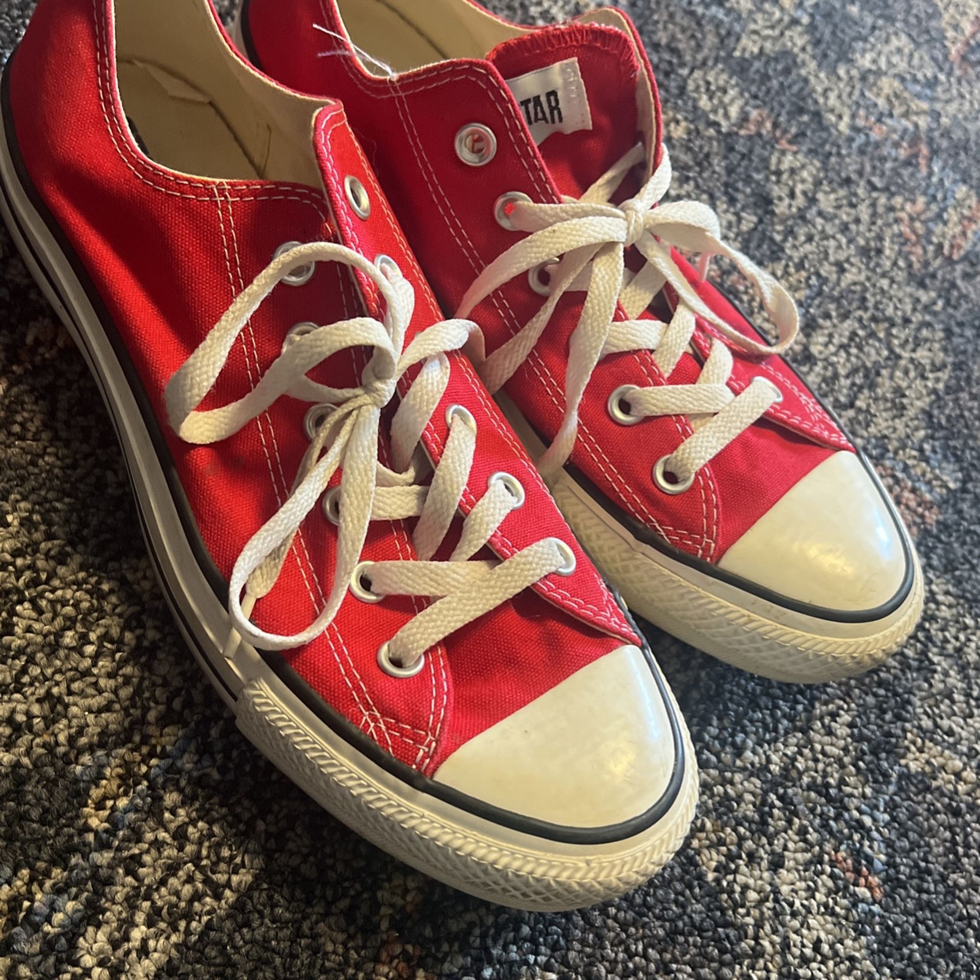 Red Converse 7.5 Men Used