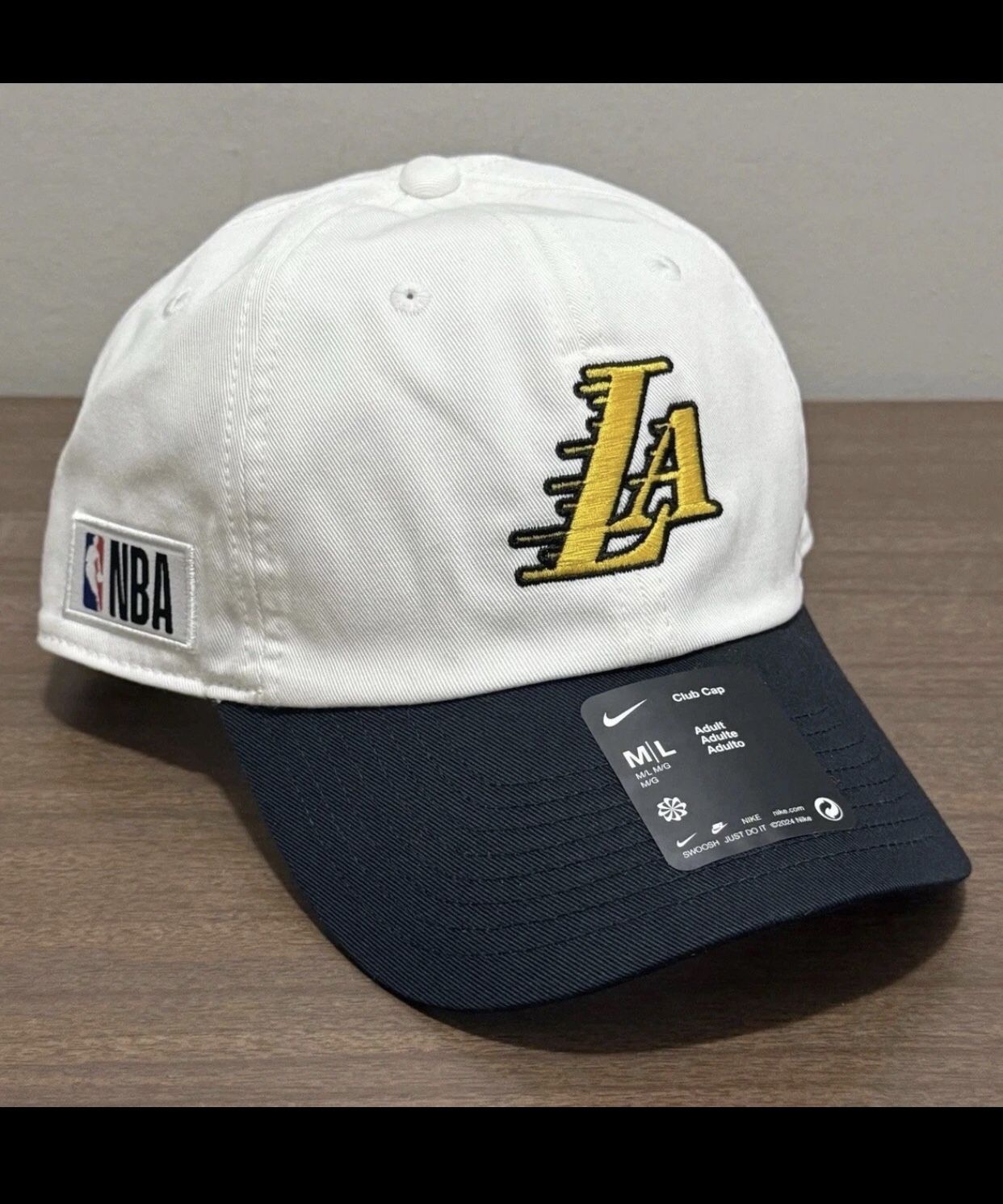 Nike Los Angeles Lakers LA Club Cap White Black City Edition