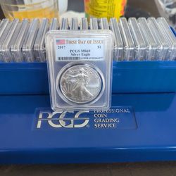 PCGS MS 69 silver eagle 1 oz 20 pc