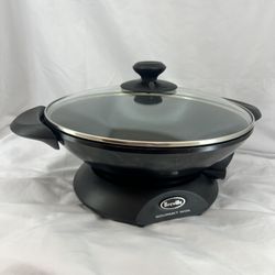 Breville Electric Gourmet Wok EW30XL 1500 Watts Tested And Works EUC Large Pan Limpio