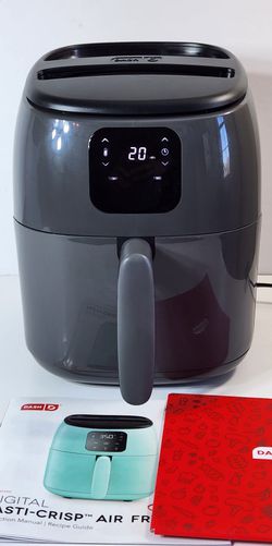 Dash Tasti-Crisp Digital Air Fryer with AirCrisp Technology, Custom  Presets, Temperature Control, and Auto Shut Off Feature, 2.6 Quart (Cool  Grey) - New 