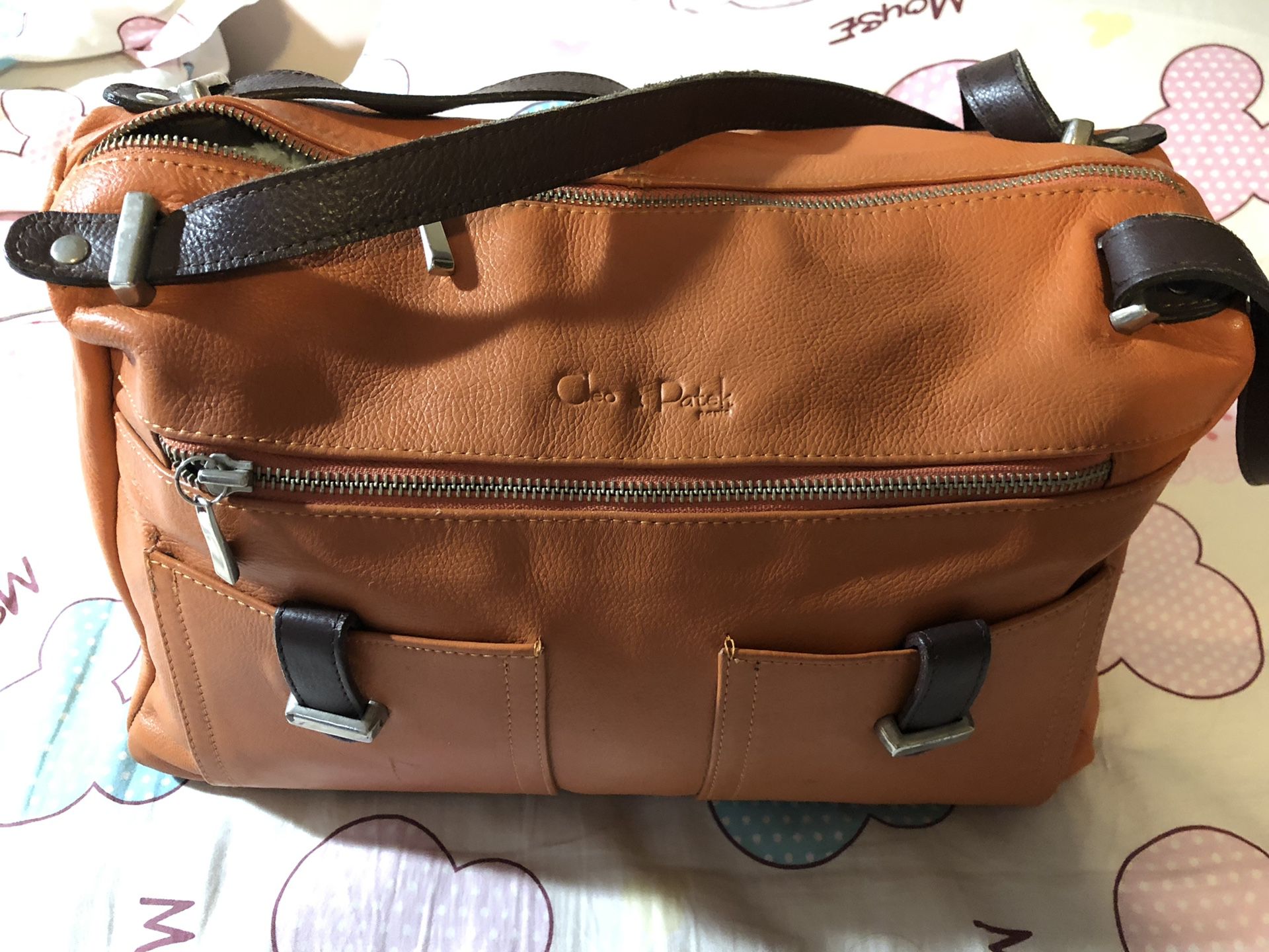 Cleo & patek leather handbag
