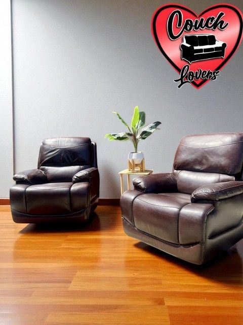 Leather Brown Recliner - Free Delivery‼️