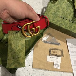 Gucci Belt Double G Logo (Kid Size) 28-30 100CM