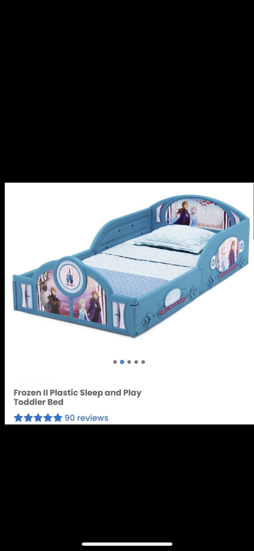 Frozen II Plastic Toddler Bed Frame/ Bed/ Toddler/ Kids/ Toys/ Bedroom/ Furniture/ Sleep/ New