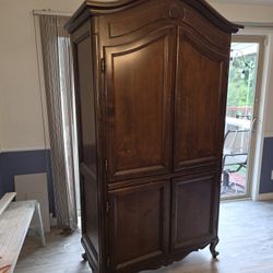 Armoire Shelf Book Case Dresser Real Wood