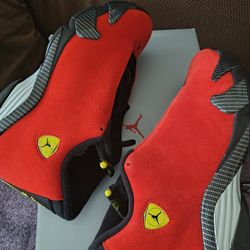Jordan 14 Ferrari red size 10 (NO TRADES PRICE IS FIRM)