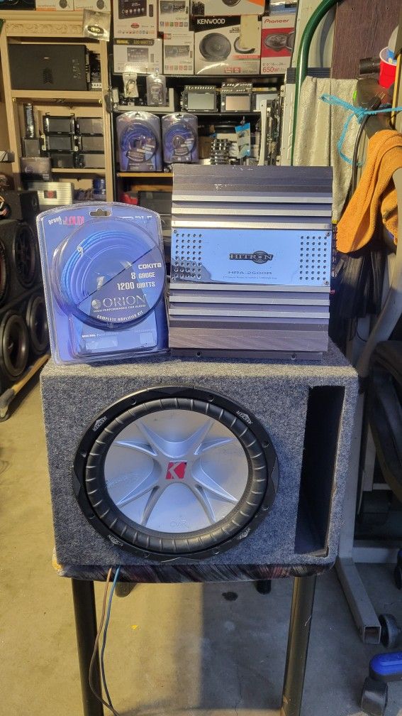 Kicker Sub And Amplifier And Kit