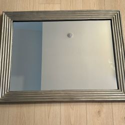 Large Grey Rectangular Mirror