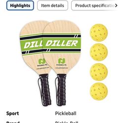 Diller Pickleball Rackets And Balls