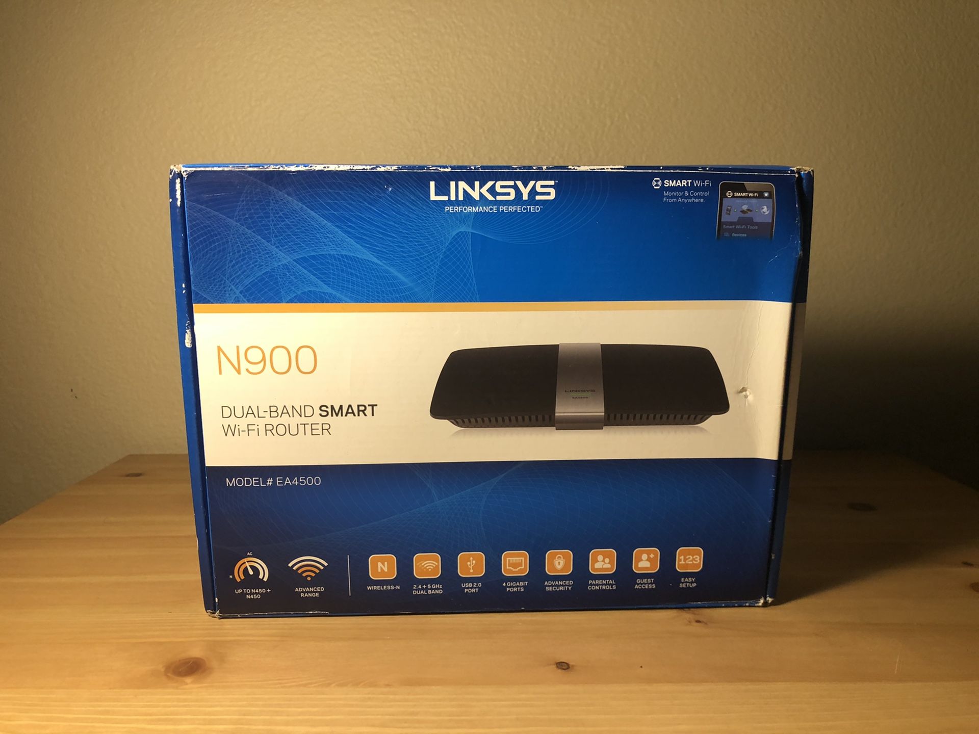 Linksys router dual band smart Ea4500 N900