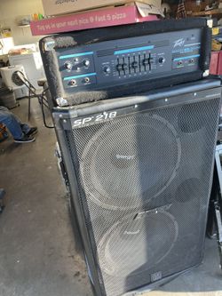 Peavy Bass Amp 18 In Speakers In Cabinet and Peavy Head
