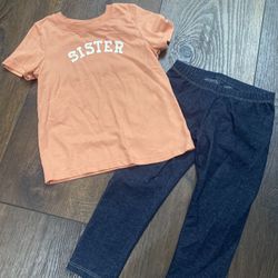 Girls Sister Shirt And Pants Size 3t By Cat & Jack #12