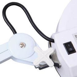 8X Magnifier Desk Table Clamp Lamp / Adjustable Mount Magnifier Light Glass Lens