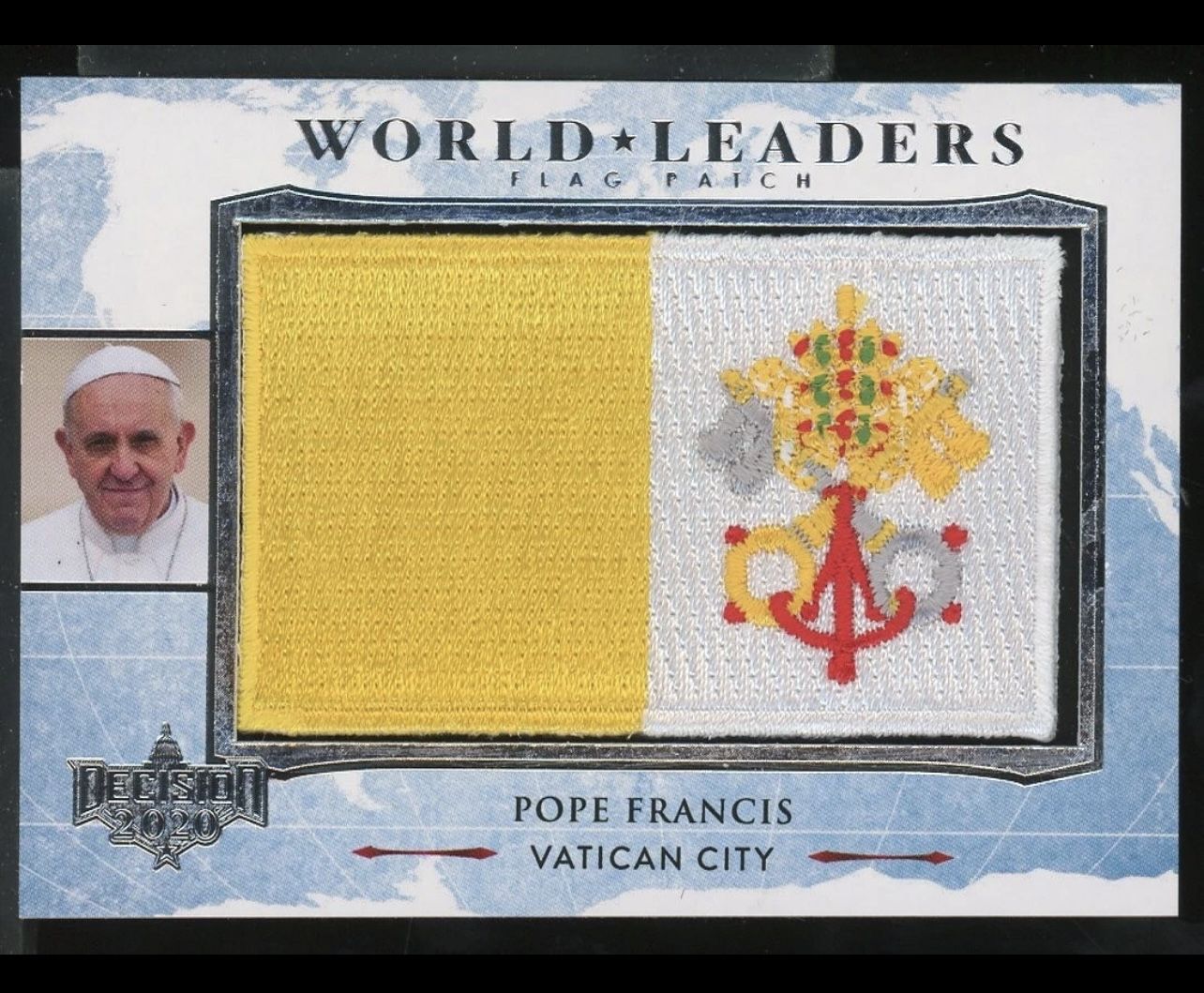 POPE FRANCIS SSP Decision 2020 World Leaders Flag Patch THE VATICAN