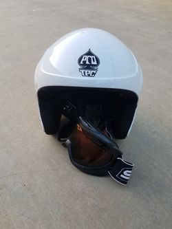Pro-tec helmet and goggles